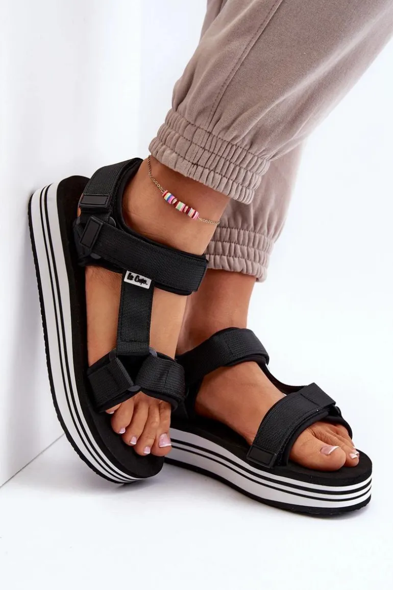 Damskie Sandały Na Platformie Lee Cooper LCW-24-05-2753 Czarne