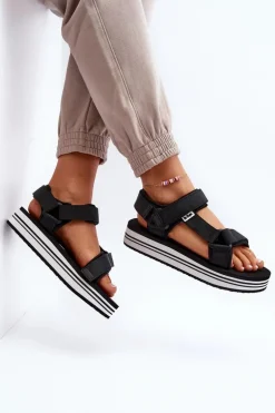 Damskie Sandały Na Platformie Lee Cooper LCW-24-05-2753 Czarne