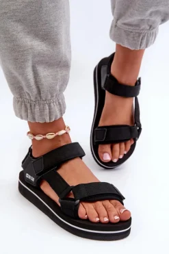 Damskie Sandały Na Platformie Big Star NN274A532 Czarne