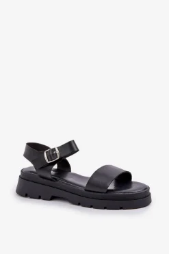 Damskie Sandały Na Platformie Czarne Evaretha