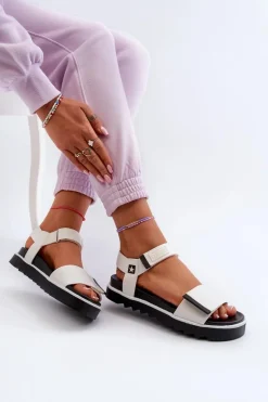 Damskie Sandały Na Platformie Big Star NN274777 Białe