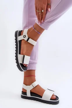 Damskie Sandały Na Platformie Big Star NN274777 Białe