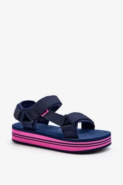 Damskie Sandały Na Platformie Lee Cooper LCW-24-05-2754L Granatowe