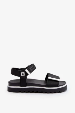 Damskie Sandały Na Platformie Big Star NN274778 Czarne