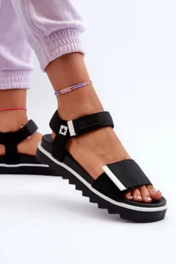Damskie Sandały Na Platformie Big Star NN274778 Czarne