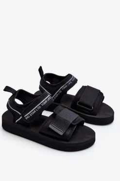 Damskie Sandały Na Rzepy Big Star LL274784 Czarne