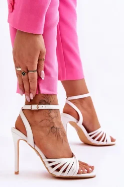 Damskie Sandały Na Szpilce Białe My Darling