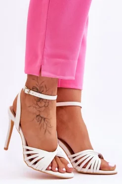 Damskie Sandały Na Szpilce Białe My Darling