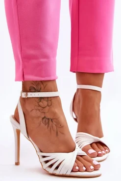 Damskie Sandały Na Szpilce Białe My Darling