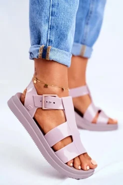 Damskie Sandały Pachnące Gumowe ZAXY Beżowe FF285025