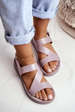 Damskie Sandały Pachnące Gumowe ZAXY Beżowe DD285066