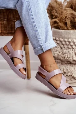 Damskie Sandały Pachnące Gumowe ZAXY Beżowe DD285066