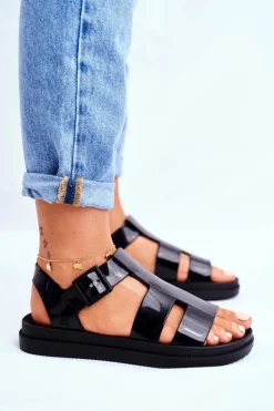 Damskie Sandały Pachnące Gumowe ZAXY Czarne FF285024