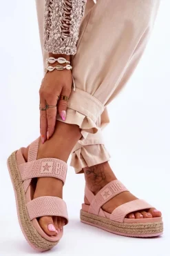 Damskie Sandały Wsuwane Big Star LL274859 Różowe