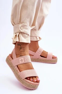 Damskie Sandały Wsuwane Big Star LL274859 Różowe