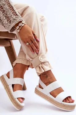 Damskie Sandały Wsuwane Big Star LL274857 Białe