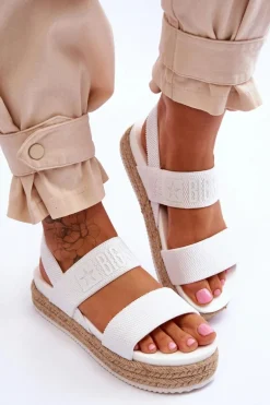 Damskie Sandały Wsuwane Big Star LL274857 Białe