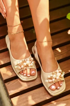 Damskie Sandały Z Ozdobami S.Barski KV27-004 Beżowe