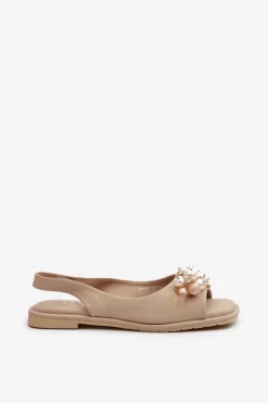 Damskie Sandały Z Ozdobami S.Barski KV27-004 Beżowe