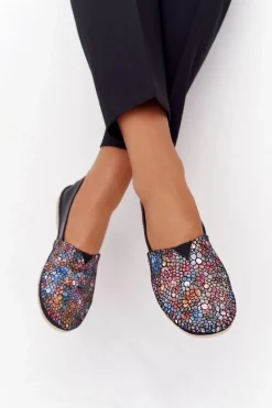 Damskie Skórzane Baleriny Maciejka 01930-87 Czarne