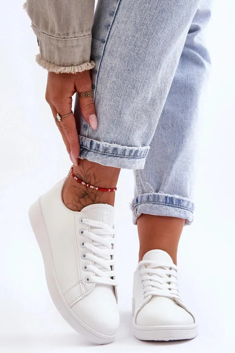 Damskie Skórzane Klasyczne Trampki Białe Unlimited