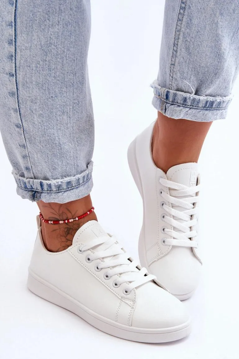 Damskie Skórzane Klasyczne Trampki Białe Unlimited