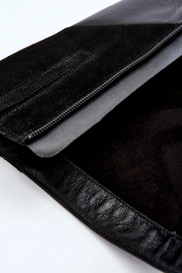 Damskie Skórzane Kozaki Do Kolan Maciejka 05784-01 Czarne