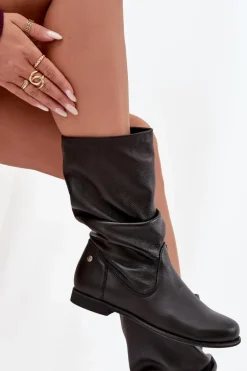 Damskie Skórzane Kozaki Maciejka 05057-20 Czarne