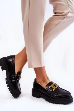 Damskie Skórzane Półbuty La.Fi 210031B-XC Czarne