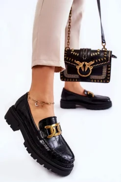 Damskie Skórzane Półbuty La.Fi 210031B-XC Czarne