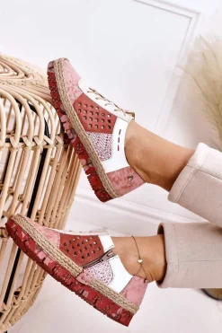 Damskie Skórzane Półbuty Maciejka Koralowe 03339-43