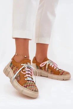 Damskie Skórzane Półbuty Maciejka 05850-29 Multikolor