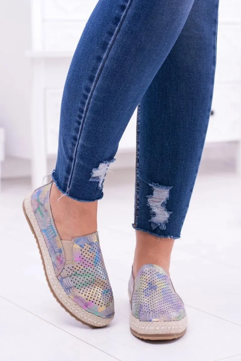 Damskie Skórzane Tenisówki Wsuwane Ingrid