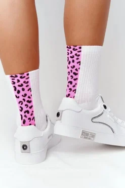 Damskie Skórzane Tenisówki BIG STAR HH274075 Biało-Srebrne