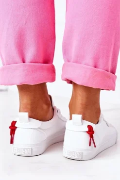 Damskie Skórzane Tenisówki BIG STAR GG274160 Białe