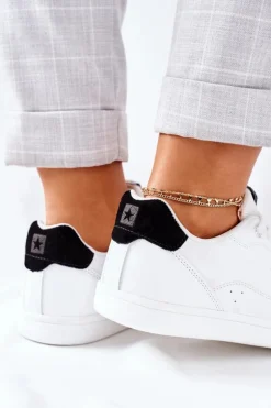 Damskie Skórzane Tenisówki Memory Foam BIG STAR II274319 Białe