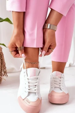 Damskie Skórzane Tenisówki BIG STAR II274027 Białe