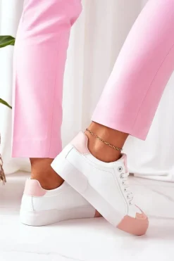 Damskie Skórzane Tenisówki BIG STAR II274027 Białe