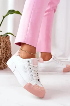 Damskie Skórzane Tenisówki BIG STAR II274027 Białe