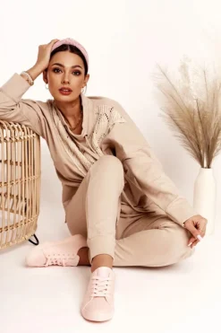 Damskie Skórzane Tenisówki BIG STAR HH274141 Jasny Róż