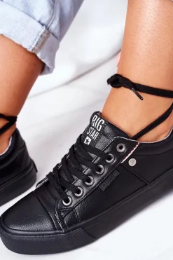 Damskie Skórzane Trampki Big Star GG274061 Czarne