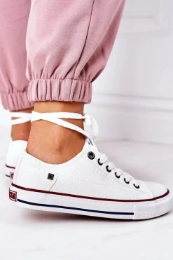 Damskie Skórzane Trampki BIG STAR II274001 Białe