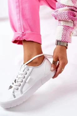 Damskie Skórzane Trampki BIG STAR II274055 Białe