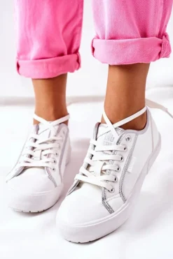 Damskie Skórzane Trampki BIG STAR II274055 Białe