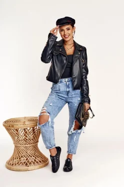 Damskie Skórzane Trampki Big Star Czarne V274871