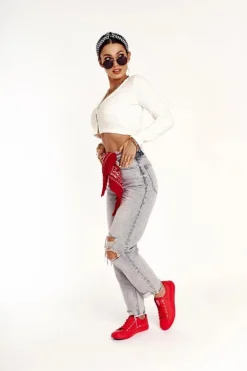 Damskie Skórzane Trampki Big Star Czerwone V274872