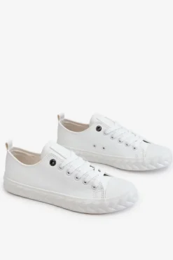 Damskie Skórzane Trampki Big Star LL274403 Białe