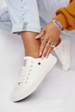 Damskie Skórzane Trampki Big Star Białe V274869