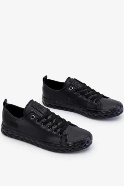 Damskie Skórzane Trampki Big Star LL274402 Czarne