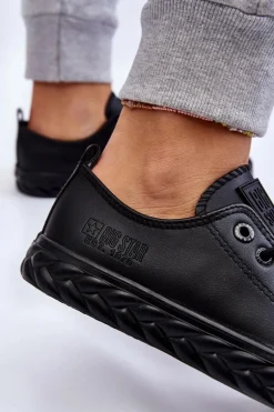 Damskie Skórzane Trampki Big Star LL274402 Czarne